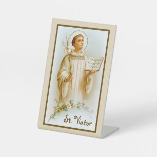 St. Viator von Lyon, der Katechist (BF 02) Sockelschild