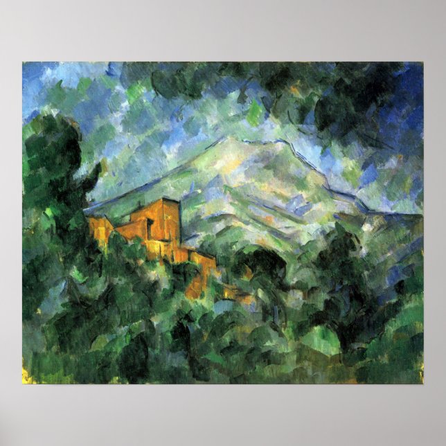St. Victoire und Schloss Noir von Paul Cezanne Poster (Vorne)