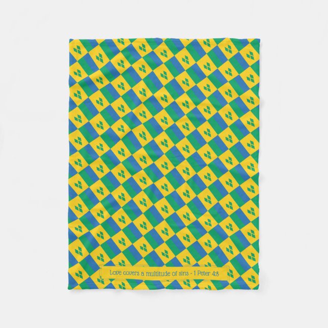 ST VINCENT Christlich Scripture LIEBE Fleecedecke (Vorderseite)