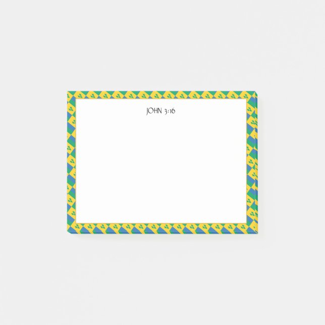ST VINCENT Christliche Schrift Post-it Klebezettel (Vorderseite)