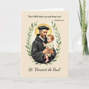 St. Vincent de Paul Gottes Frieden und Segen Karte