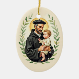 St. Vincent de Paul Gottes Frieden und Segen Keramik Ornament