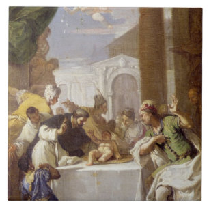 St. Vincent Ferrer darstellend ein Wunder Fliese