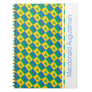 ST VINCENT FLAG Custom Add Name Notebook Journal Notizblock