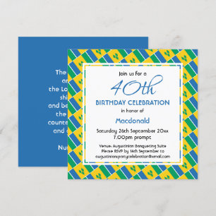 ST VINCENT FLAG Custom Birthday Celebration Einladung