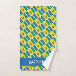 ST VINCENT FLAG Personalisierter Karnevalssport Handtuch