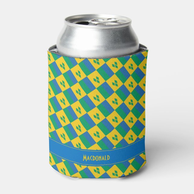 ST VINCENT GRENADINES Flag Personalisiert Dosenkühler (Kanne Vorderseite)