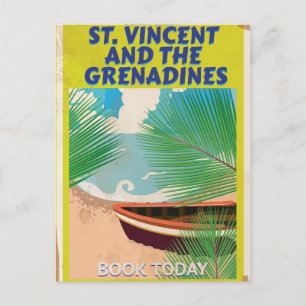 St. Vincent und das Grenadines Reiseplakat Postkarte