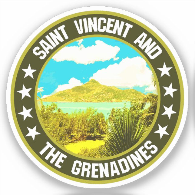 St. Vincent und die Grenadinen Aufkleber (Vorderseite)