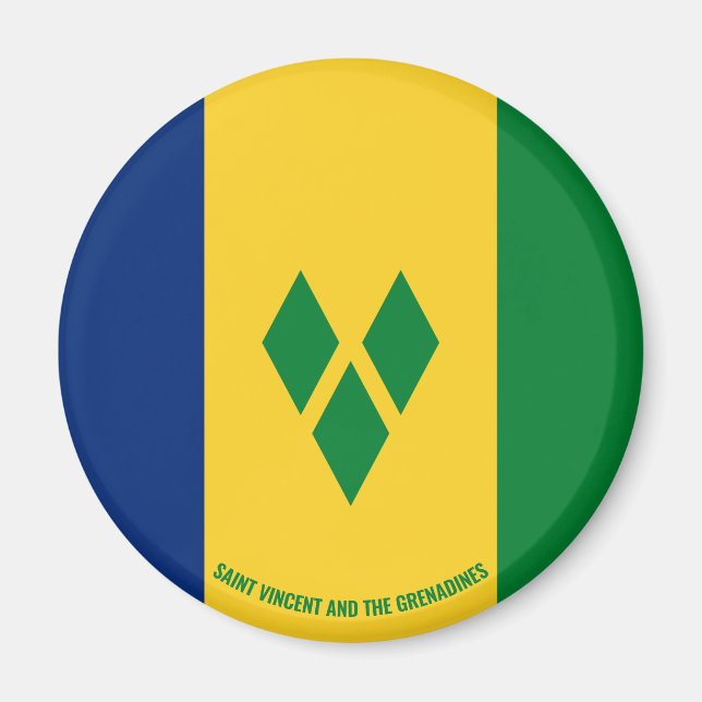 St. Vincent und die Grenadinen Fahne Charme Magnet (Vorne)
