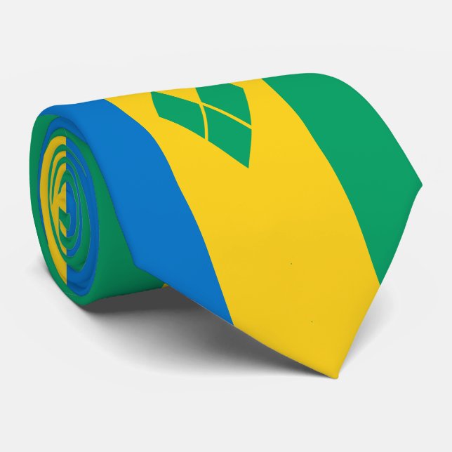 St. Vincent und die Grenadinen Flagge Krawatte (Gerollt)