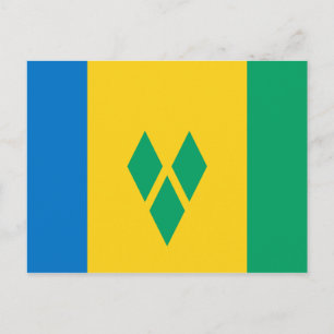 St. Vincent und die Grenadinen-Flagge Postkarte