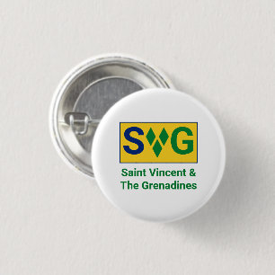 St. Vincent und die Grenadinen-Flagge Vincy Button