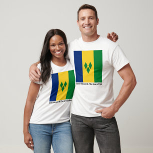 St. Vincent und die Grenadinen-Flagge Vincy T-Shirt