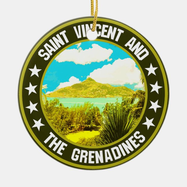 St. Vincent und die Grenadinen Keramik Ornament (Vorne)