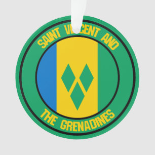 St. Vincent und die Grenadinen rundes Emblem Ornament