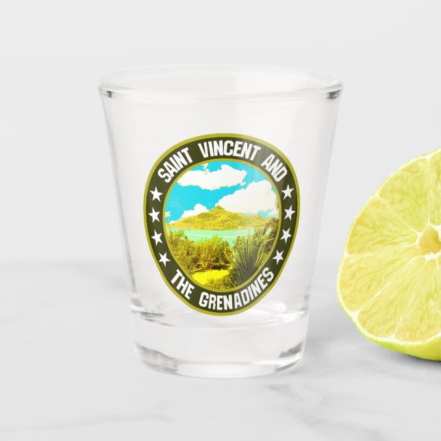 St. Vincent und die Grenadinen Schnapsglas (Vorderseite)