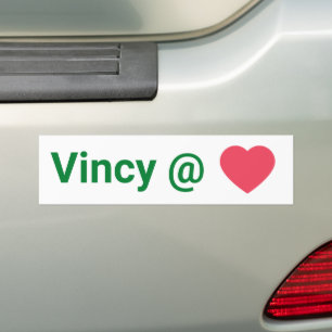 St Vincent und die Grenadinen Vincy Im Herzen  Autoaufkleber