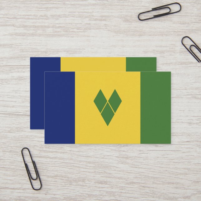 St. Vincent und die Grenadinen Visitenkarte (Vorderseite/Rückseite Beispiel)