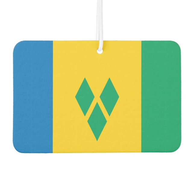 St. Vincent und Grenadines National World Flag Autolufterfrischer (Vorderseite)