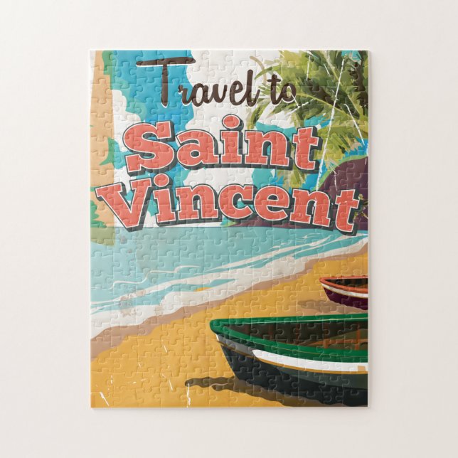 St. Vincent Vintage Reiseplakat. (Vertikal)