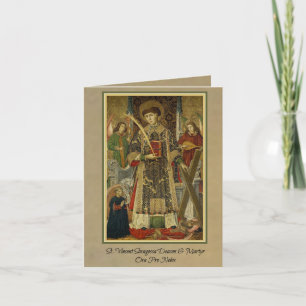 St. Vincent von Saragossa Diakon-Märtyrer Grußkart Karte