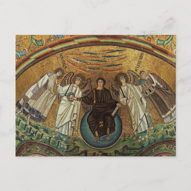 St. Vitalis, Erzengel und Jesus Christus Byzantini Postkarte (Vorderseite)