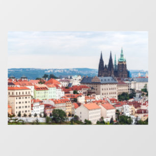 St. Vitus Kathedrale und Prager Stadtbild - Tschec Fensteraufkleber