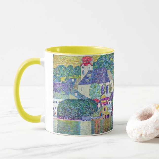 St. Wolfgang Kirche von Gustav Klimt, Viktorianisc Tasse (Mit Donut)