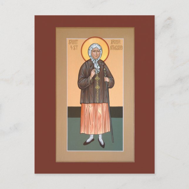 St. Xenia von St. Petersburg Gebetskarte Postkarte (Vorderseite)