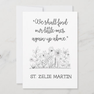 St. Zelie Martin Misriage Sympathy Card