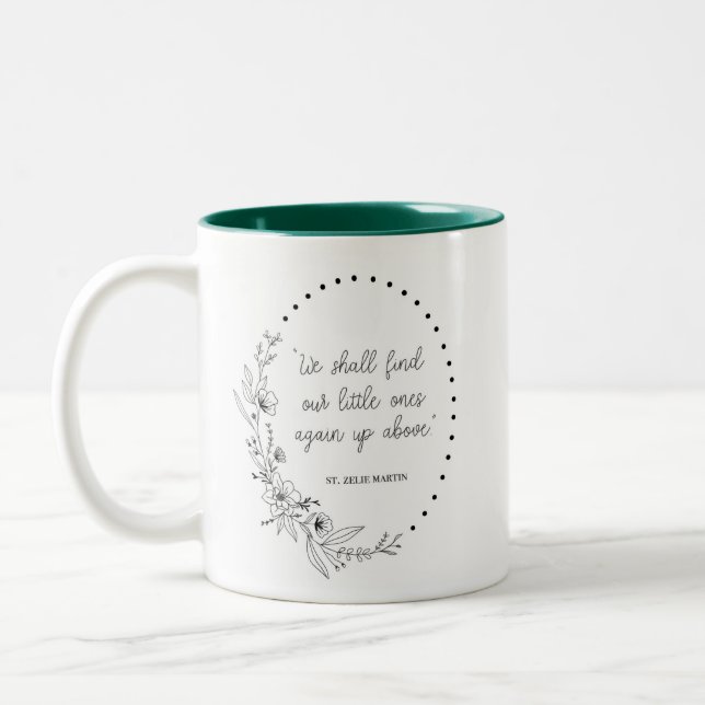 St. Zelie Martin Miswagon Zweifarbige Tasse (Links)