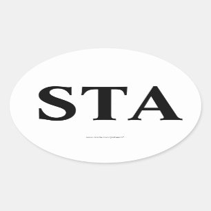 "STA" St Augustine Florida-Oval-Autoaufkleber Ovaler Aufkleber