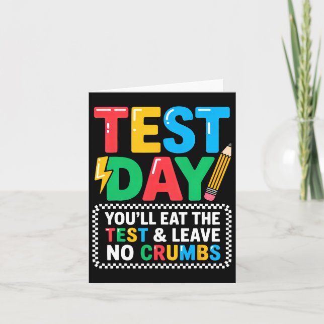 Staar Staat Testing Day Motivation Sie essen die Karte (Vorderseite)