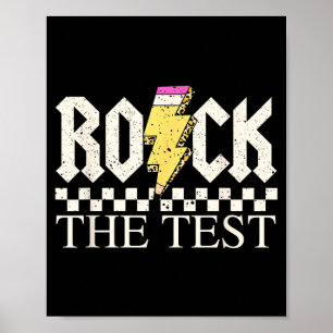 Staar-Staatsprüfungstag Rock The Test ABCD Lehrer Poster