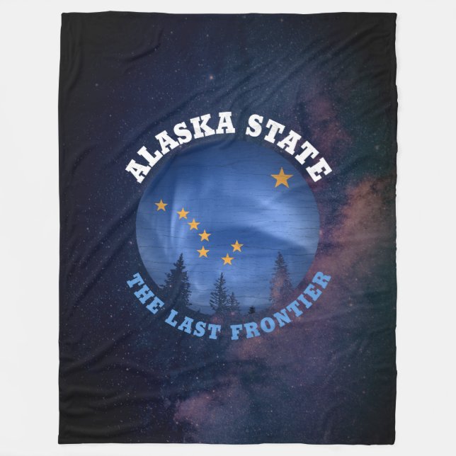STAAT ALASKA FLAG FLEECEDECKE (Vorderseite)