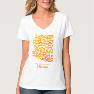 Staat Arizona Silhouette Herz und Heimat T-Shirt