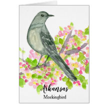 Staat Bird of Arkansas Mockingbird Blank