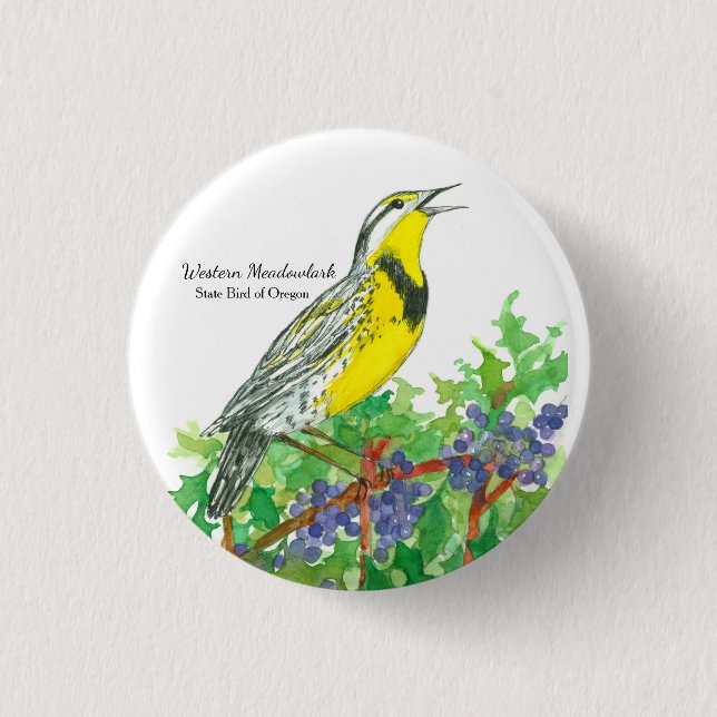 Staat Bird of Oregon Meadowlark Button (Vorderseite)