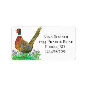 Staat Bird of South Dakota Pheasant Rücksendeadres Adressaufkleber