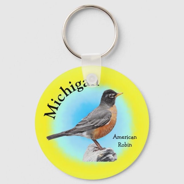 Staat Bird von Michigan Schlüsselanhänger (Vorderseite)