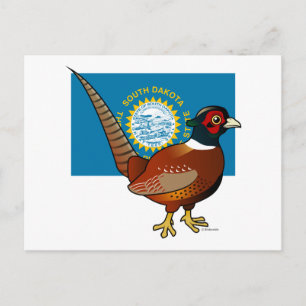 Staat Birdorable in South Dakota: Gemeiner Fasan Postkarte
