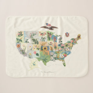 Staat-Blumen-Karte - unser nationaler Blumenstrau Sherpadecke
