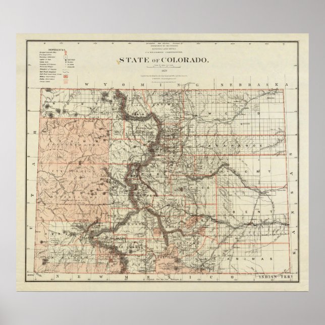 Staat Colorado Poster (Vorne)