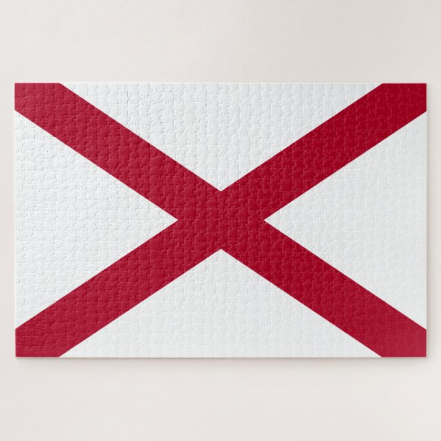 Staat der Alabama-Flagge (Horizontal)