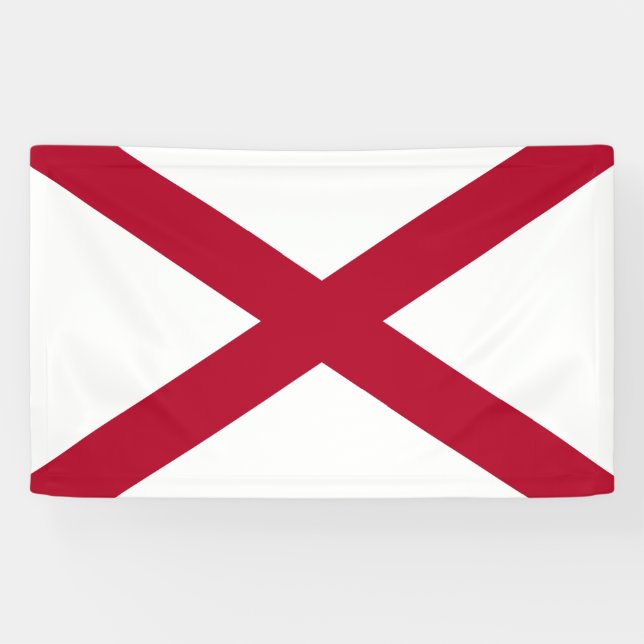 Staat der Alabama-Flagge Banner (Horizontal)