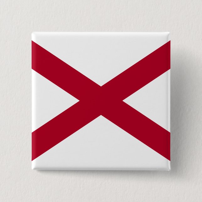 Staat der Alabama-Flagge Button (Vorderseite)