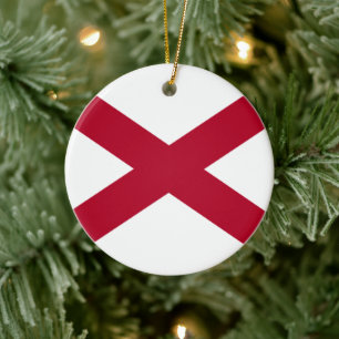 Staat der Alabama-Flagge Keramik Ornament