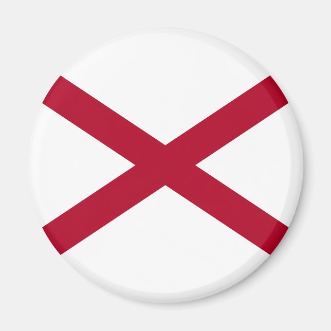 Staat der Alabama-Flagge Magnet (Vorne)