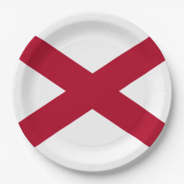 Staat der Alabama-Flagge Pappteller